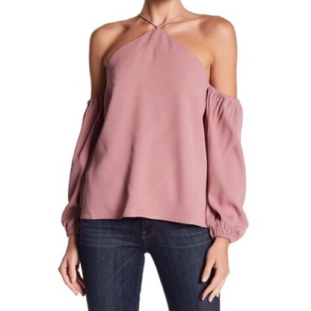 Line Dot Robina Cold Shoulder Halter Top